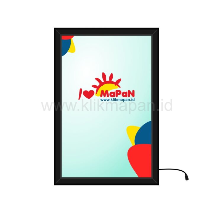 Slim Light Box MP-25 Hitam Uk 60cm x 40cm